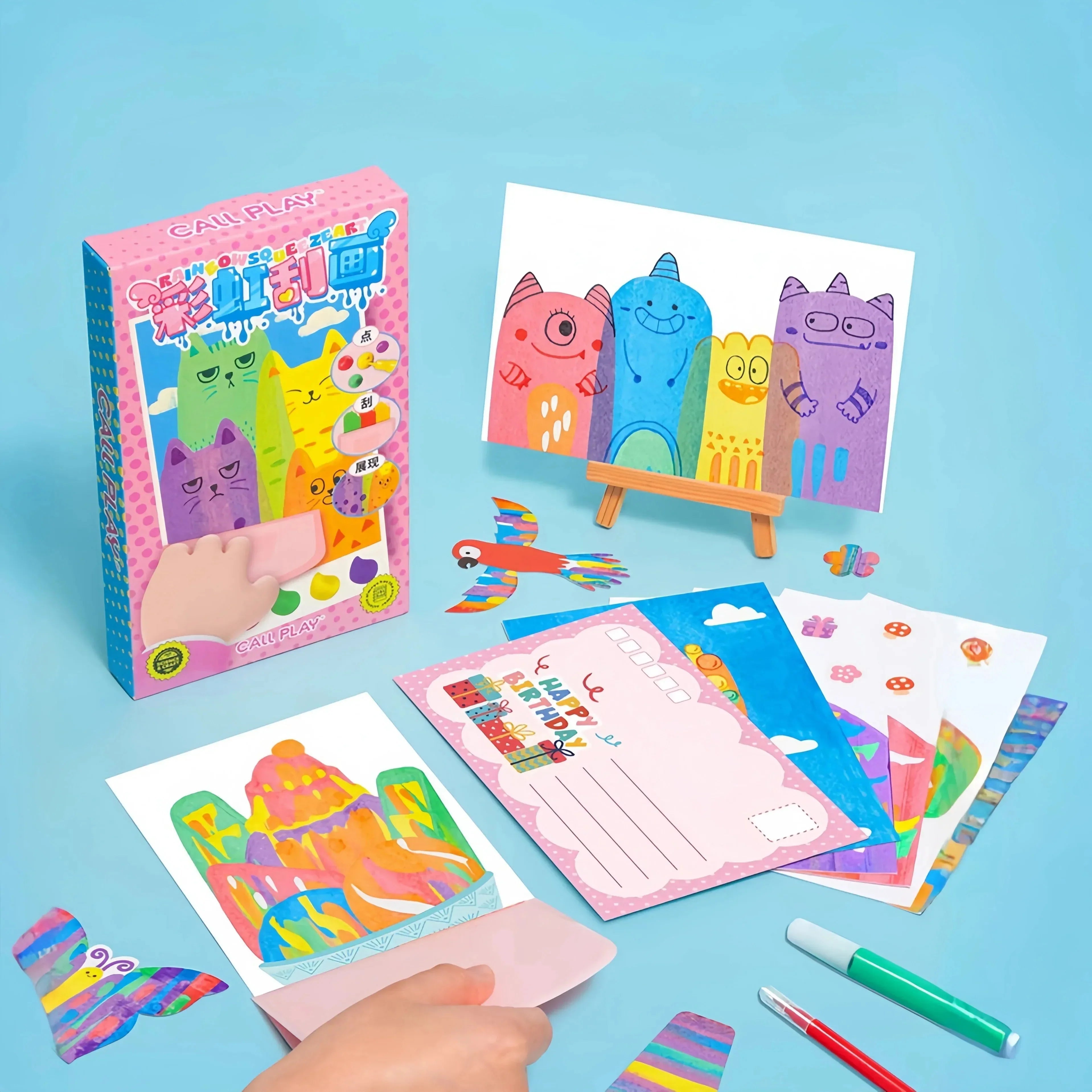 CreativeSpark — Kit d'art à gratter pour enfants Ensemble d'activités créatives de dessin