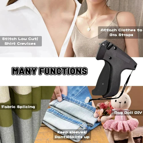 QuickStitch Set mit handgeführtem Werkzeug zum schnellen Befestigen von Kleidung