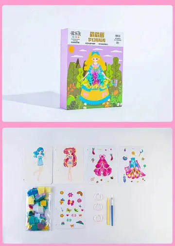 Gyermekkori végtelen álom, kézzel festett