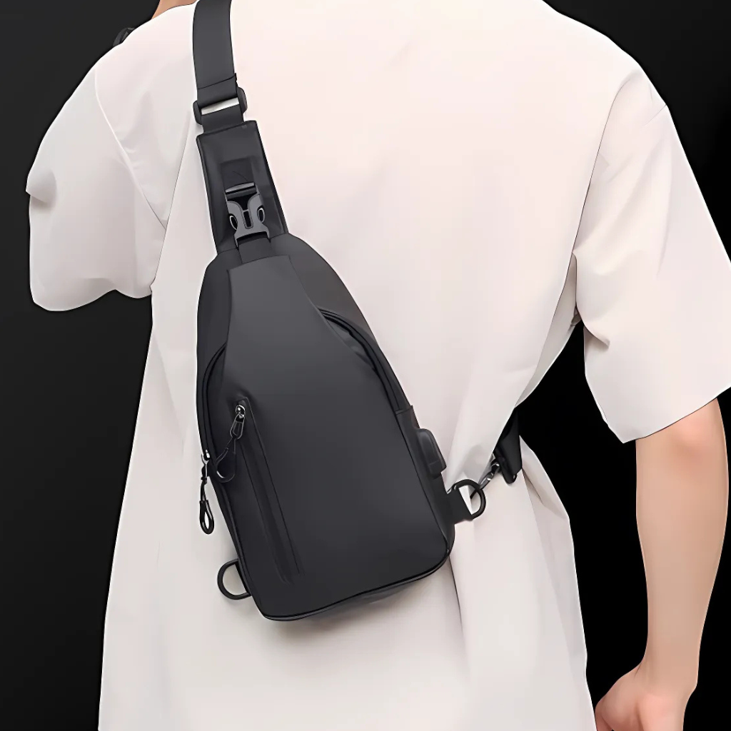 Kompaktná cestovná taška cez telo s bezpečnými vreckami na zips