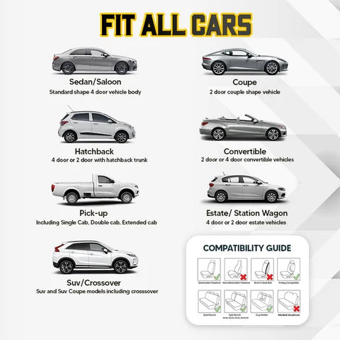 SeatGuard rutschfester Autositzbezug für Vorder- und Rücksitze