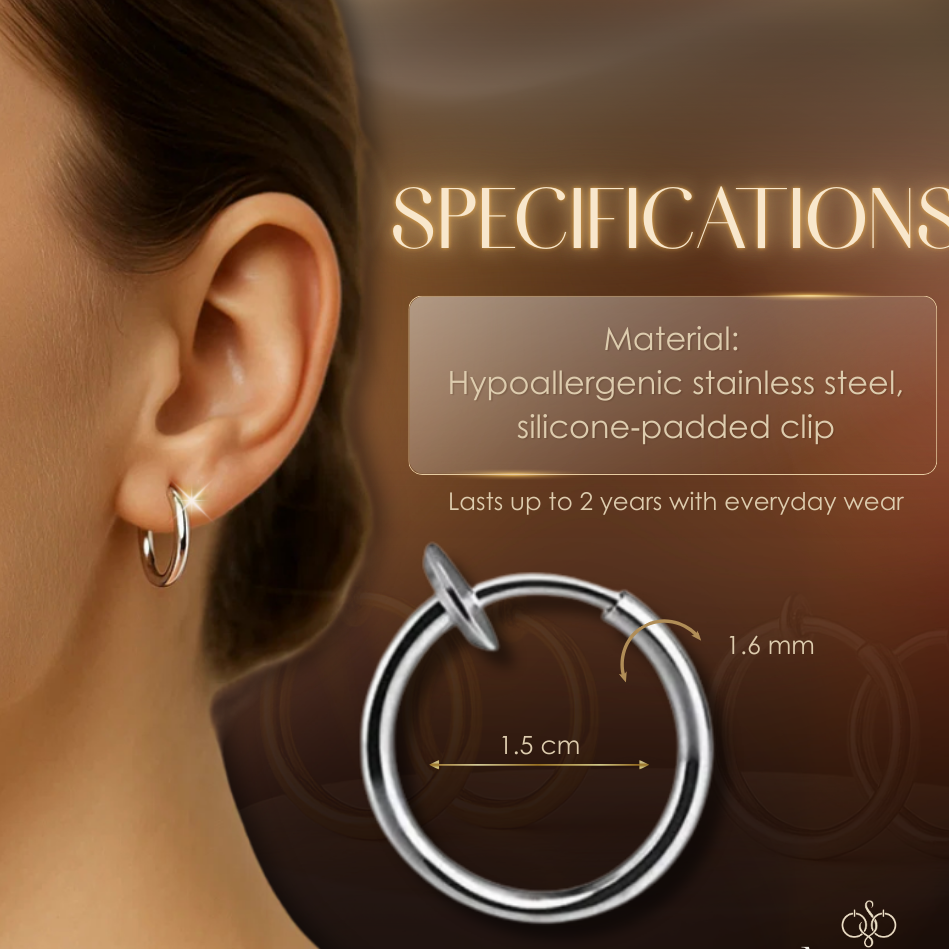 Behúzható kényelmi karika fülbevaló