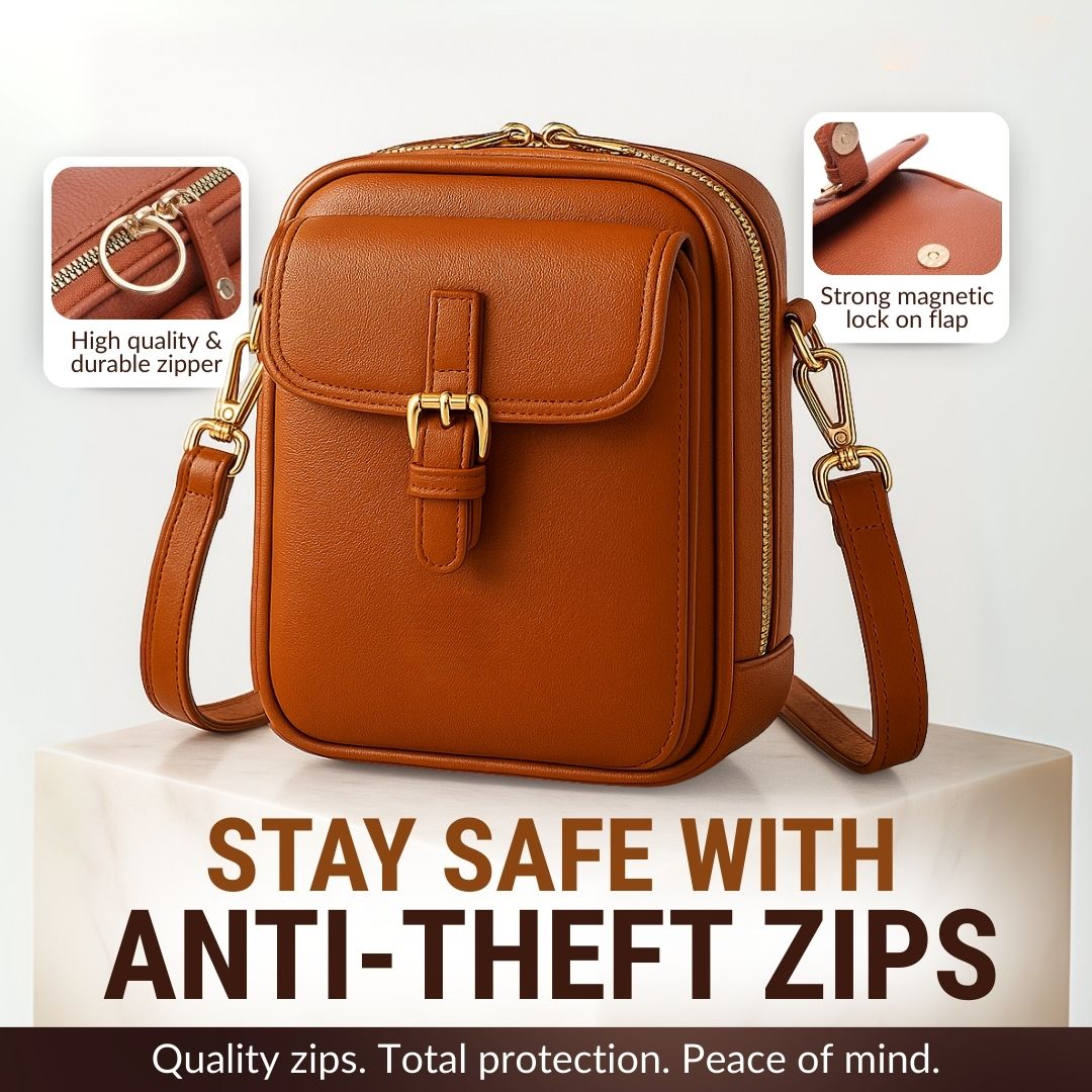 Double Pocket Crossbody Organizer Bag