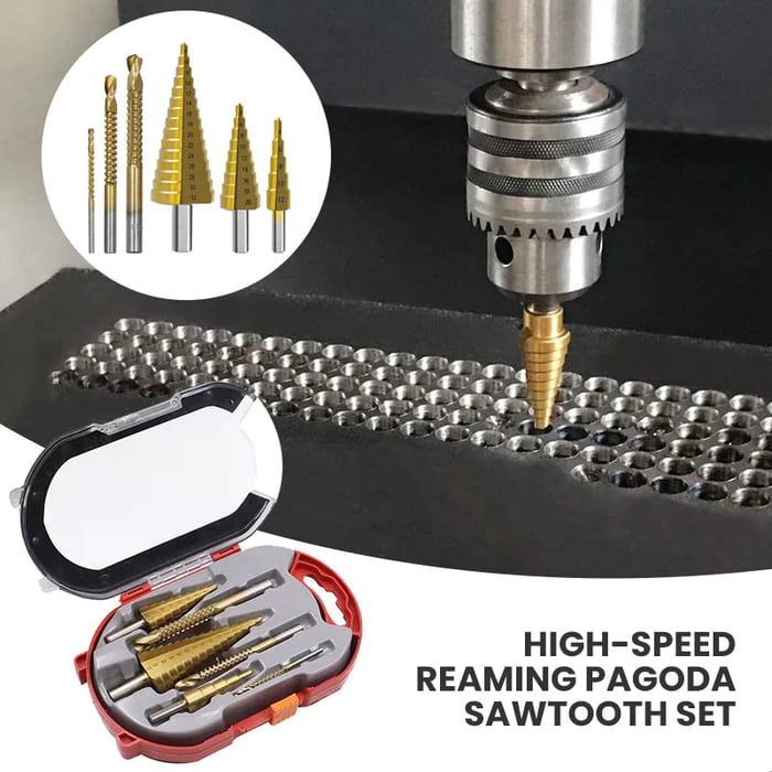 BladeForce Pro — Titanium-Coated Step Drill Bit Set for Metal, Wood, and Plastic
