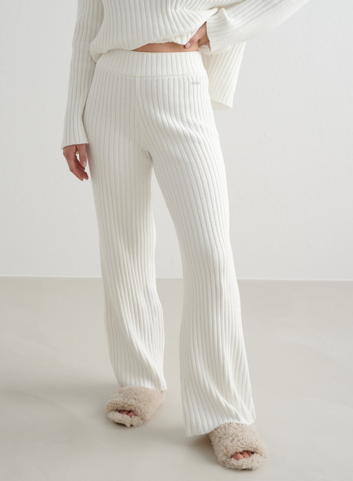 Celine | Almond White Corduroy Pants