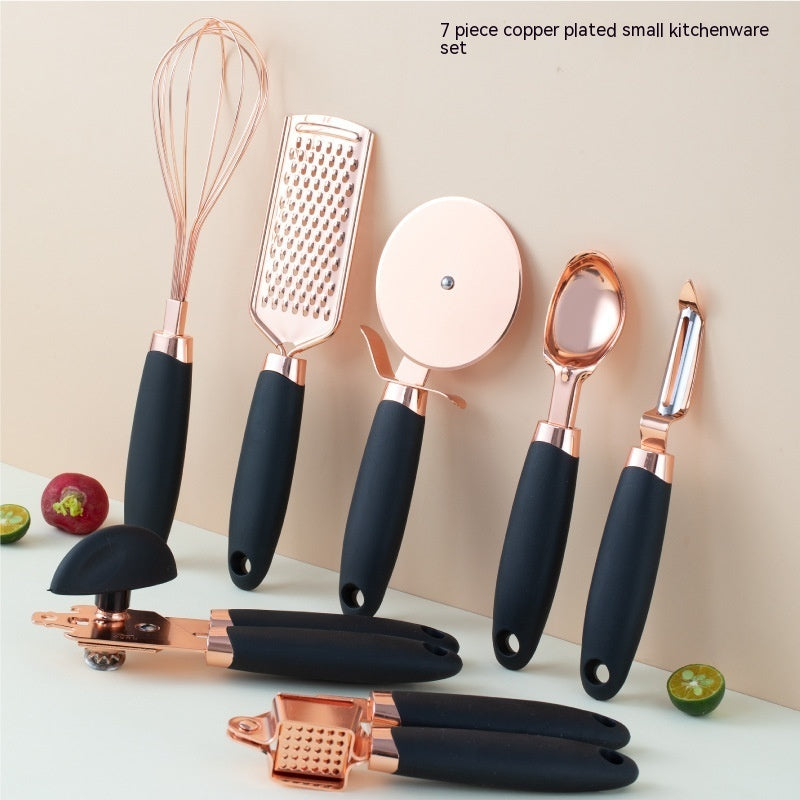 Kitchen Utensil Set with Whisk Peeler Grater and Pizza Cutter