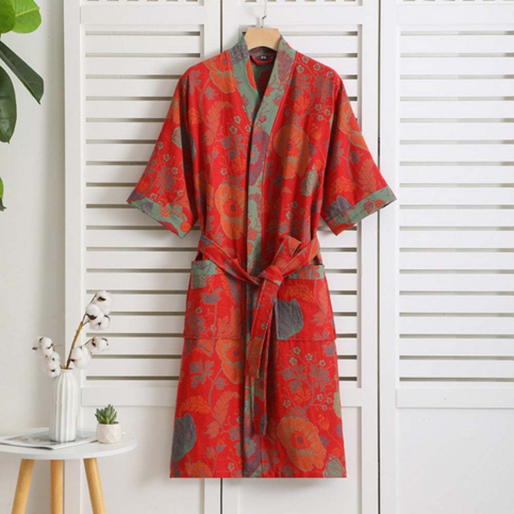 Rosewood Charm – Luxury Cotton Robe