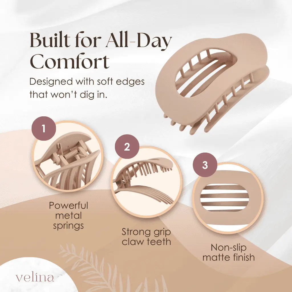 Velina – Lapos, kényelmes hajcsat (4 darabos készlet)