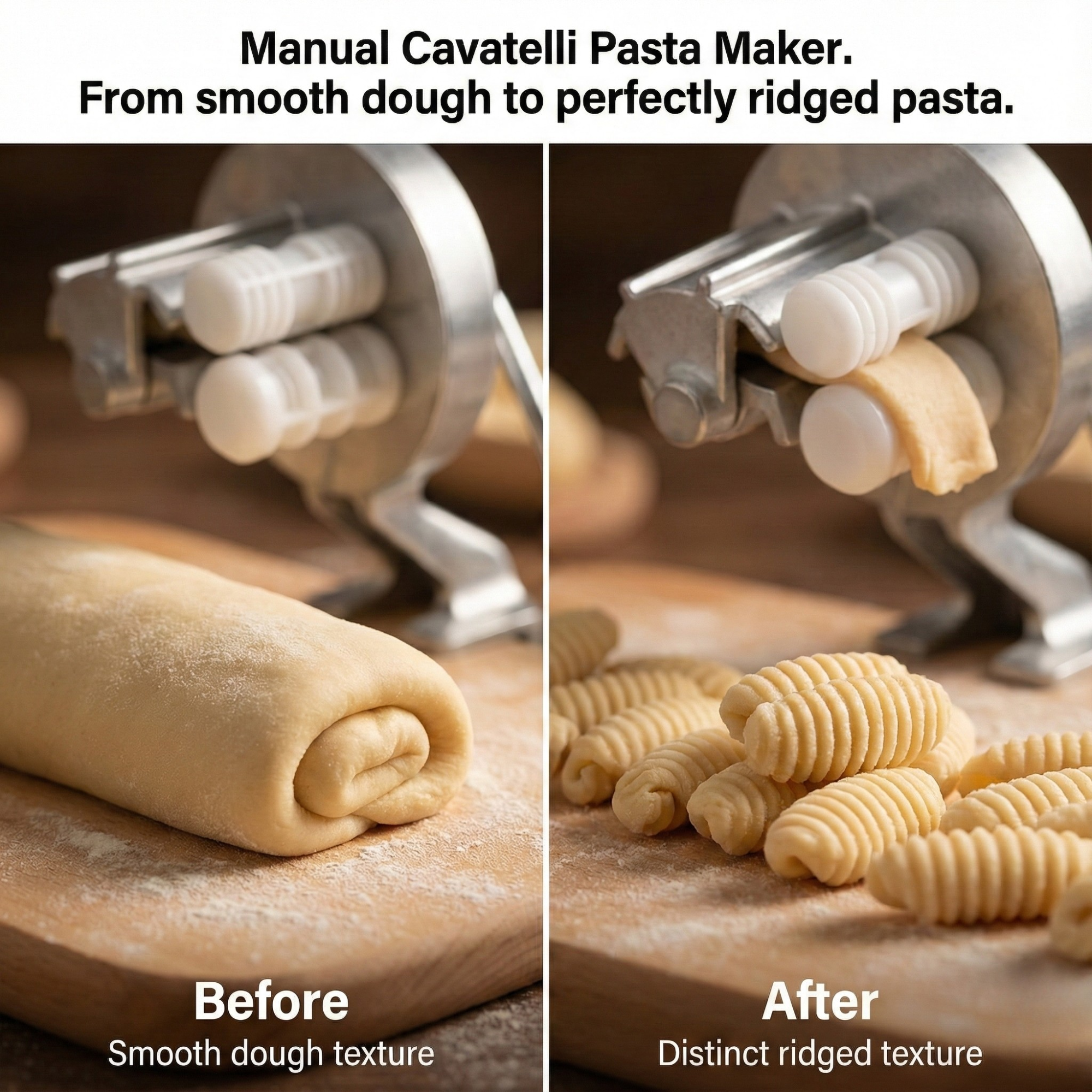 Manual Cavatelli Pasta Maker with Table Clamp