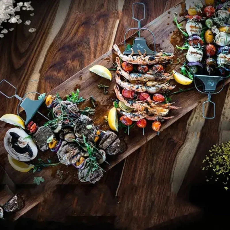 BlazeTrio Skewers — Stainless Steel BBQ Skewer Set