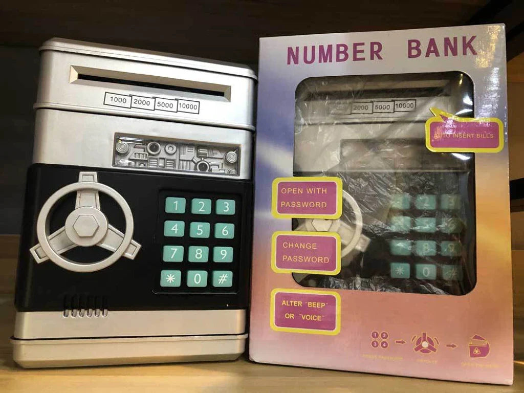 Electronic Mini ATM Piggy Bank with Keypad Lock