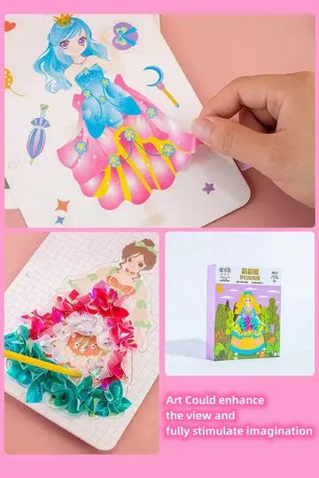 Gyermekkori végtelen álom, kézzel festett