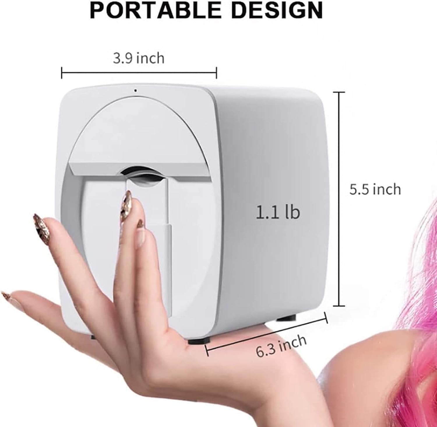 3D Smart Nail Printer – App-Controlled Portable Nail Art Device