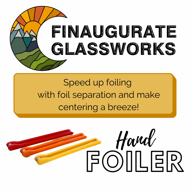 Glass Foiling Tool with Decorative Foil Strips