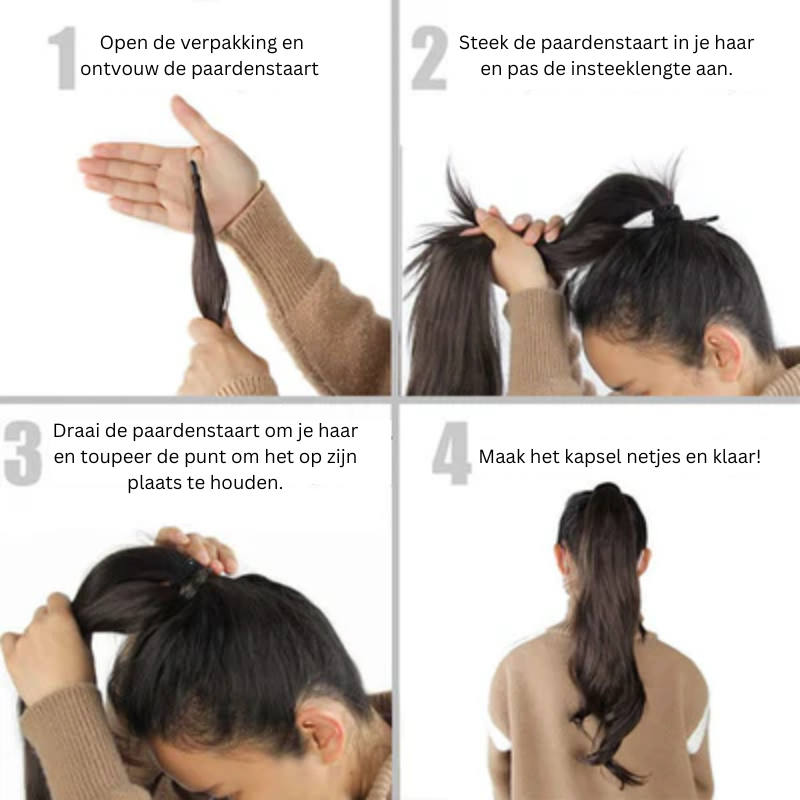 Clip-In Ponytail Hair Extension for Instant Volume & Length