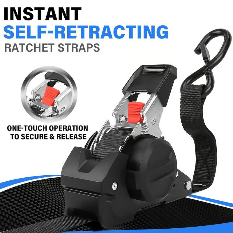 StrapForce — Retractable Ratchet Tie Down Strap for Cargo and Equipment