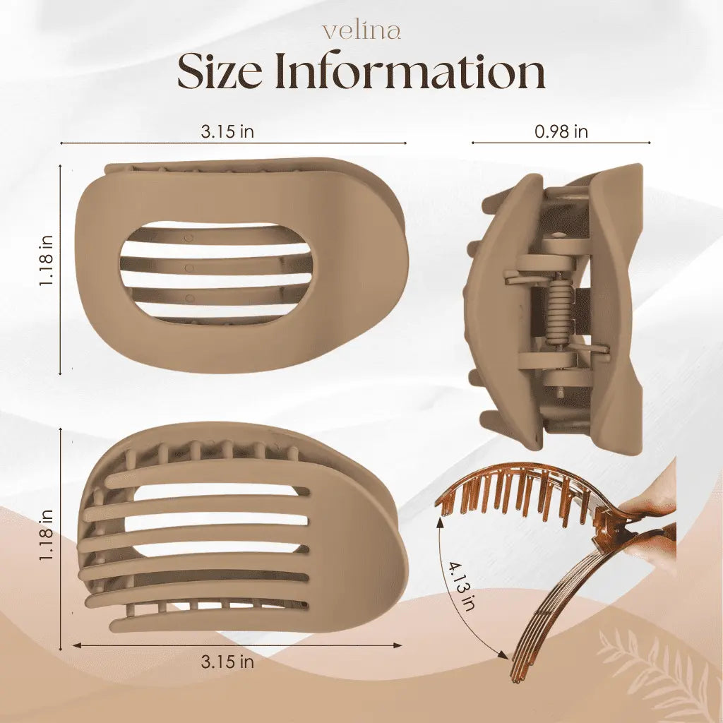 Velina – Lapos, kényelmes hajcsat (4 darabos készlet)