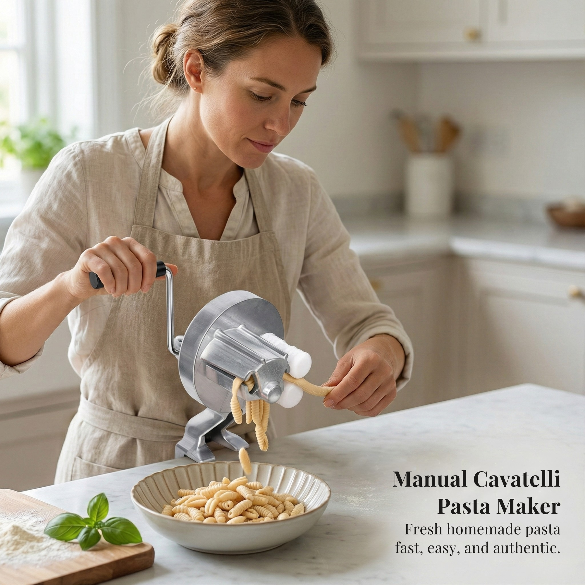 Manual Cavatelli Pasta Maker with Table Clamp