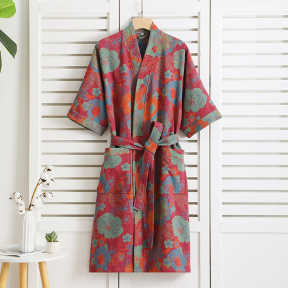 Rosewood Charm – Luxury Cotton Robe