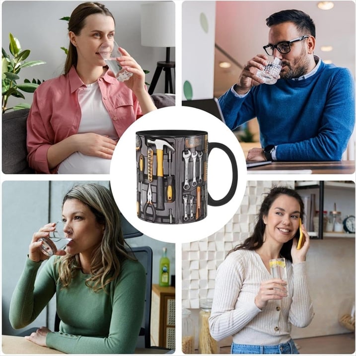 ToolBox Brew – Szerszámmintás kávés bögre