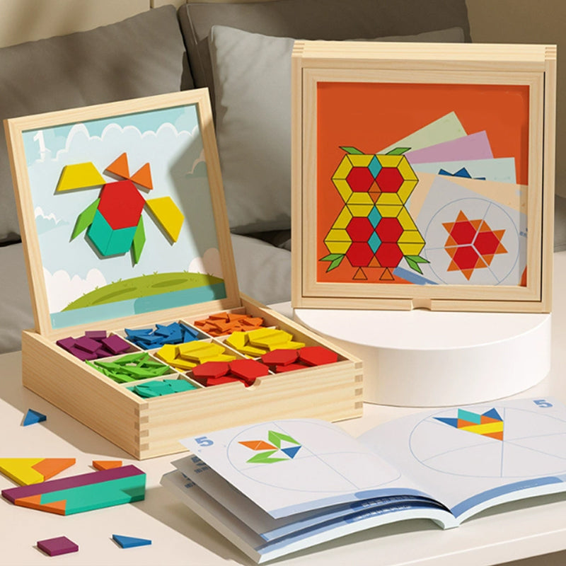 VivaBuilds - Wooden Magnetic Building Blocks Set