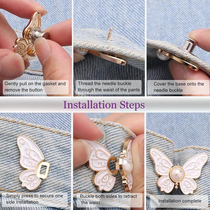 Detachable Butterfly Styling Clips for Clothing Fit