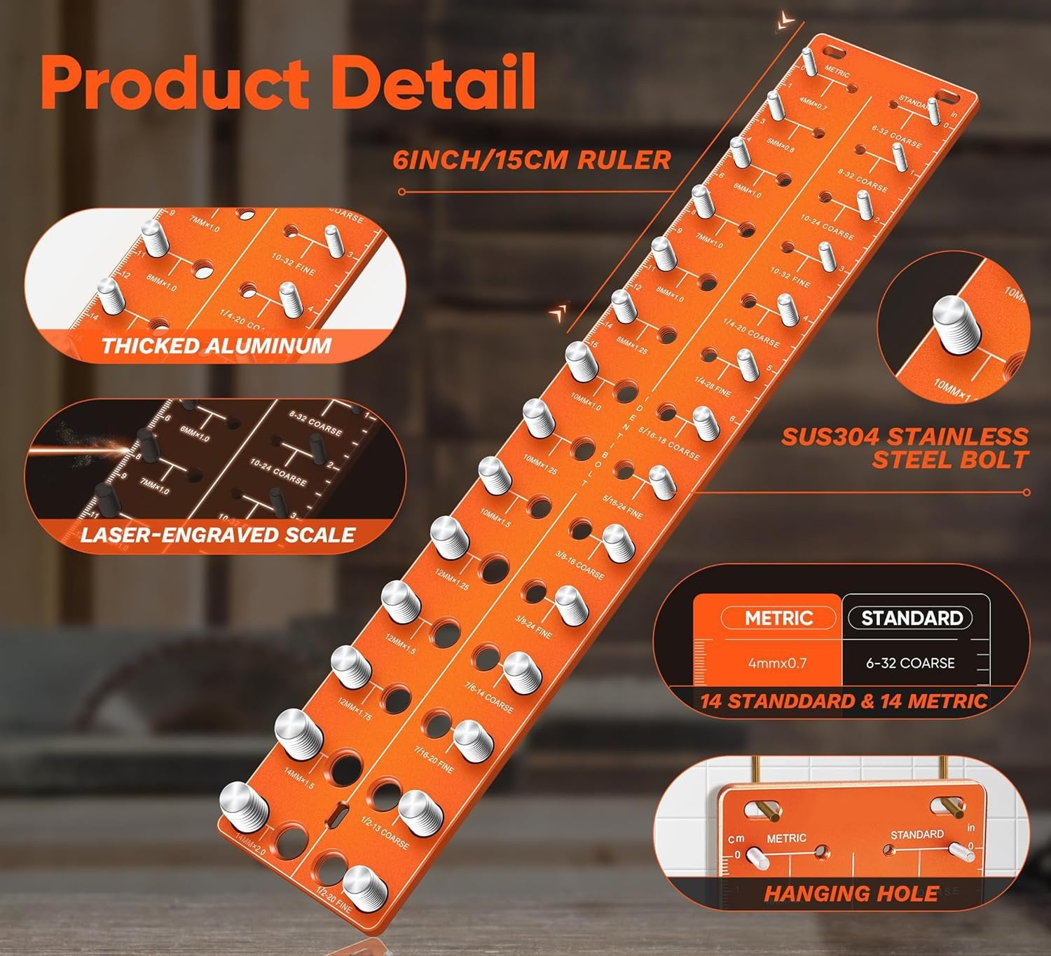 BoltPro gjengekontroll for muttere og bolter – metriske og tommestørrelser