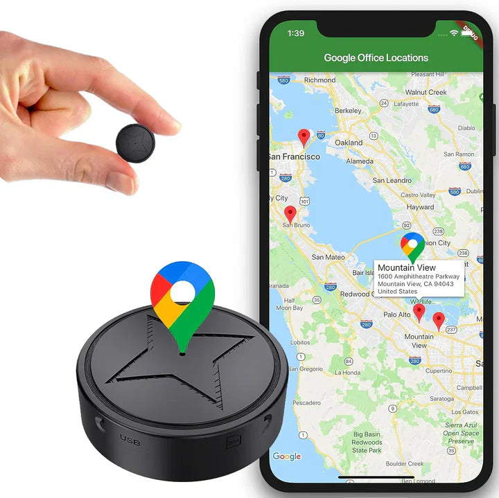 Mini Magnetic GPS Tracker with App Location Viewing