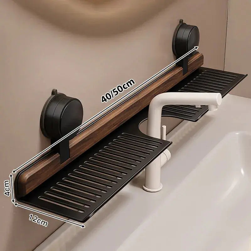 Wall-Mounted Sink Rack Organizer with Drain Tray for Kitchen