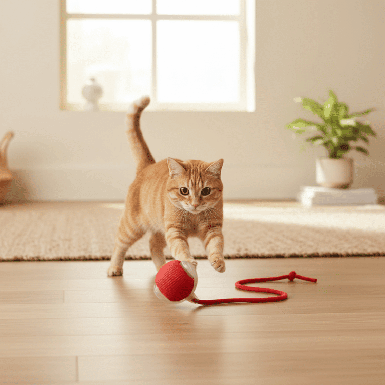 HunterOrb — Interaktiivinen liikkeestä aktivoituva lemmikin pyörivä leikkipallo