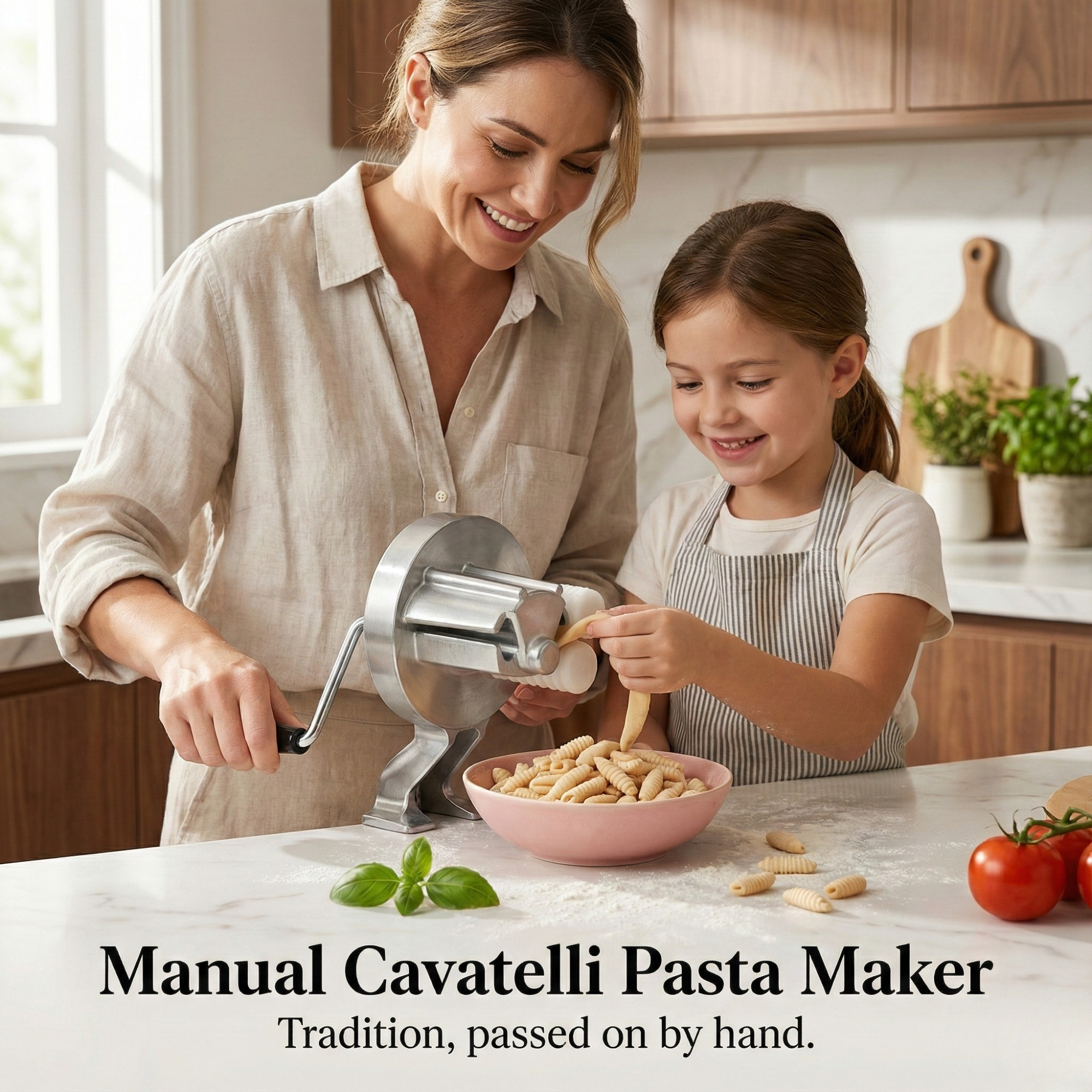 Manual Cavatelli Pasta Maker with Table Clamp