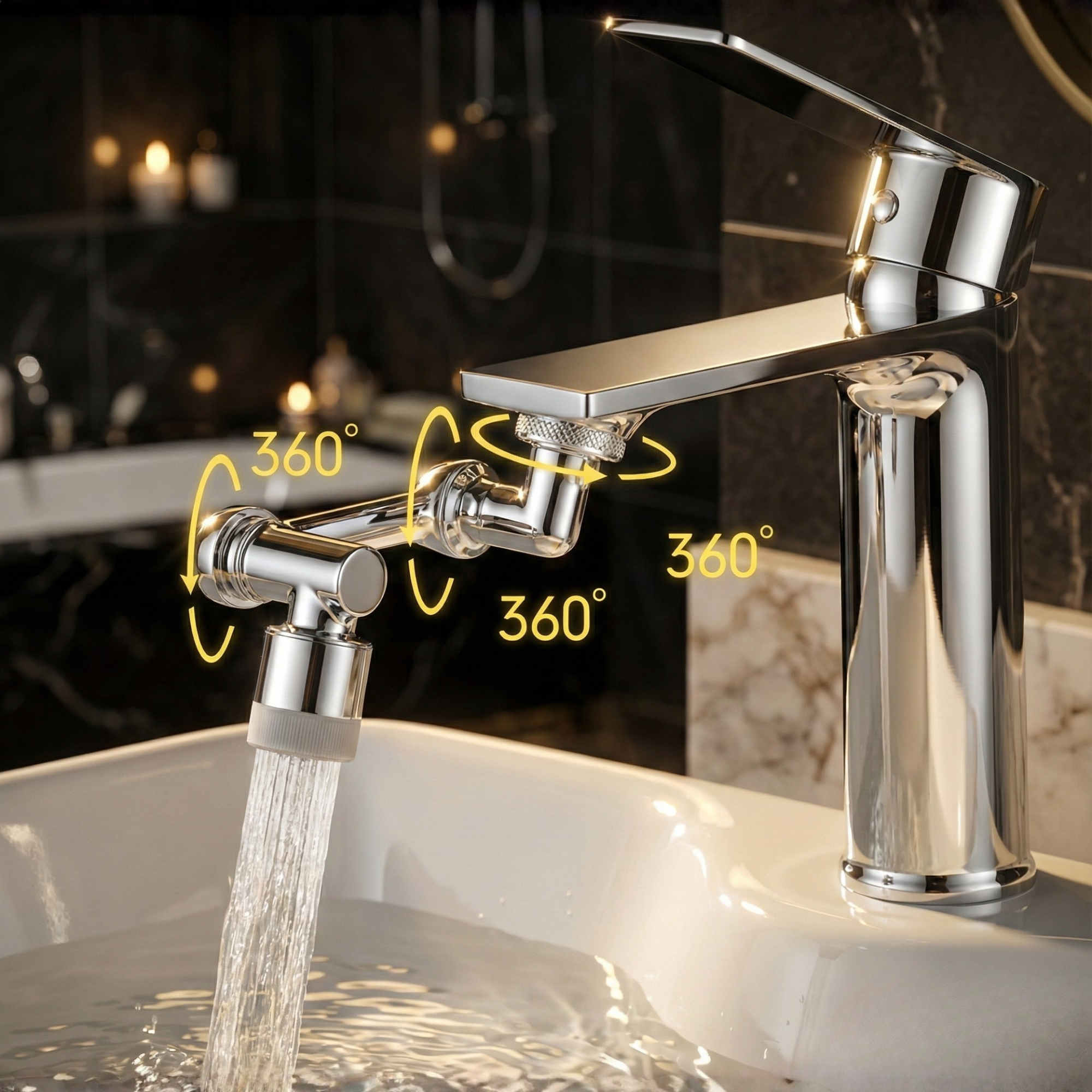 HydroTwist — 360° Swivel Faucet Extender for Kitchen Sink
