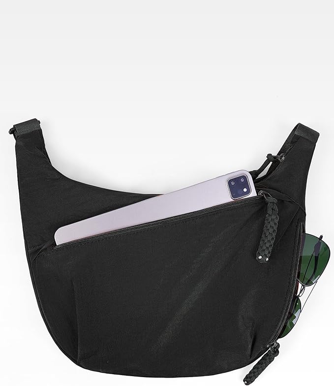 Ultra-Light Everyday Crossbody Bag with Zipper Pockets