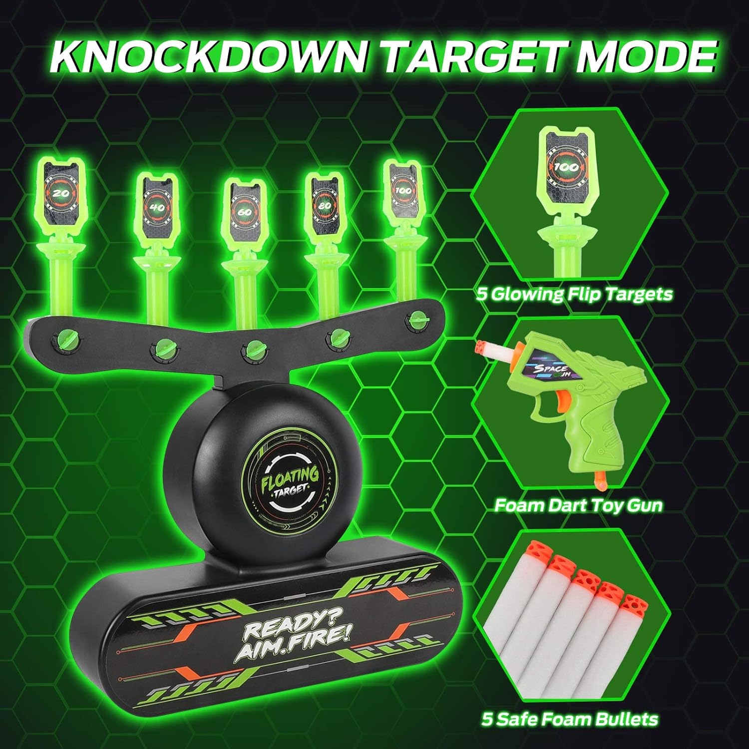 Elektronikus szivacslövedék-kilövő interaktív célpontkészlettel