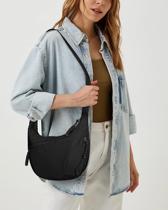 Ultra-Light Everyday Crossbody Bag with Zipper Pockets
