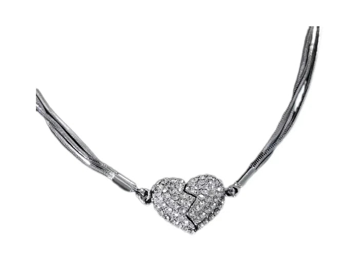 Magnetic Heart Couple Necklace Set