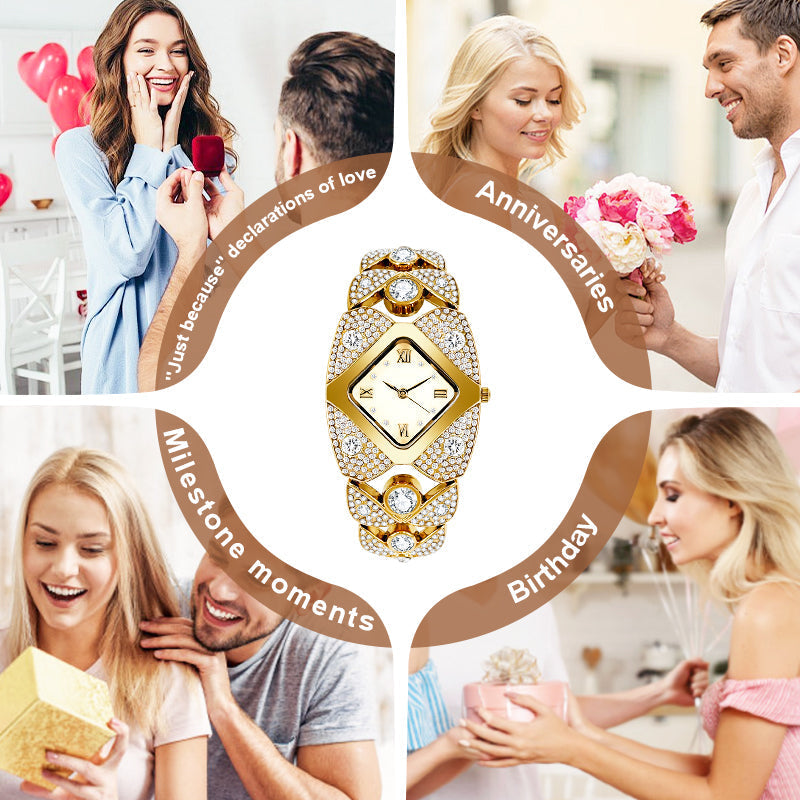 Elegantné náramkové hodinky s kamenným ozdobným prvkom vo vintage štýle