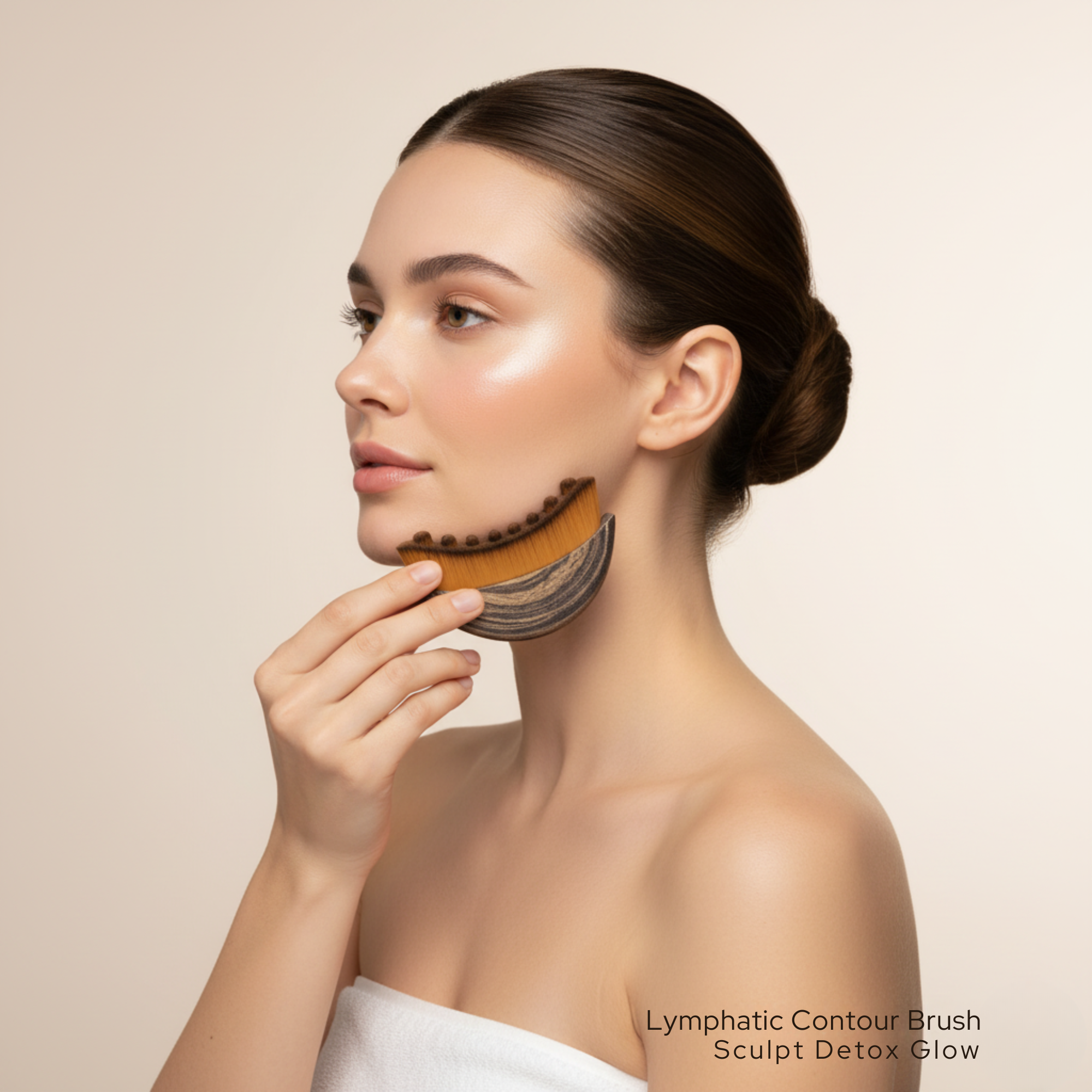 Kasvojen muotoiluharja leukalinjan ja kaulan kontuurihierontaan