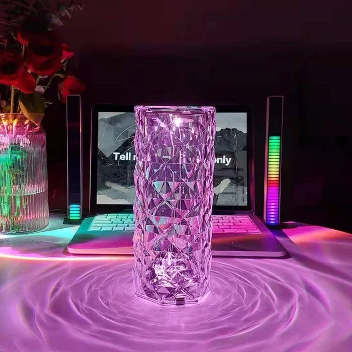 Velurea — Crystal LED Table Lamp with Color Changing Light