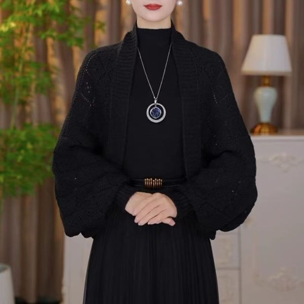 Chameleon Wrap Open-Front Knit Cardigan