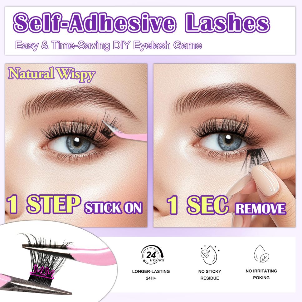 LashPress No-Glue Lash Extensions – Natural Volume