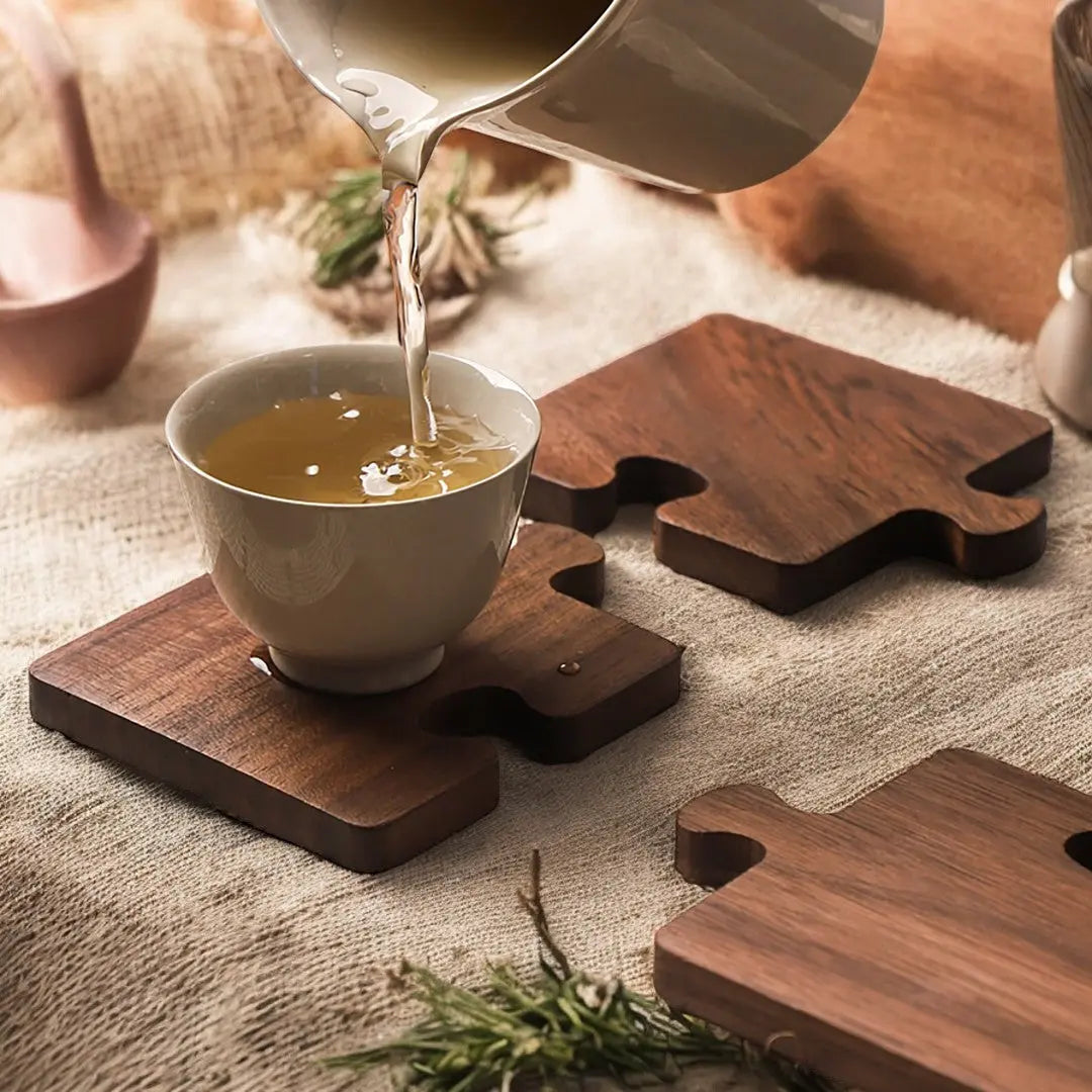 Alderon - Walnut Puzzle Coasters