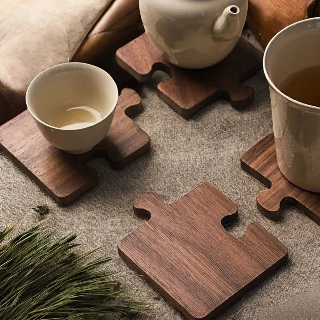 Alderon - Walnut Puzzle Coasters