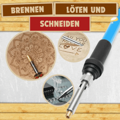 PyroCraft Pro — Set mit Brandmalstift für Holzbrandmalerei und Pyrografie