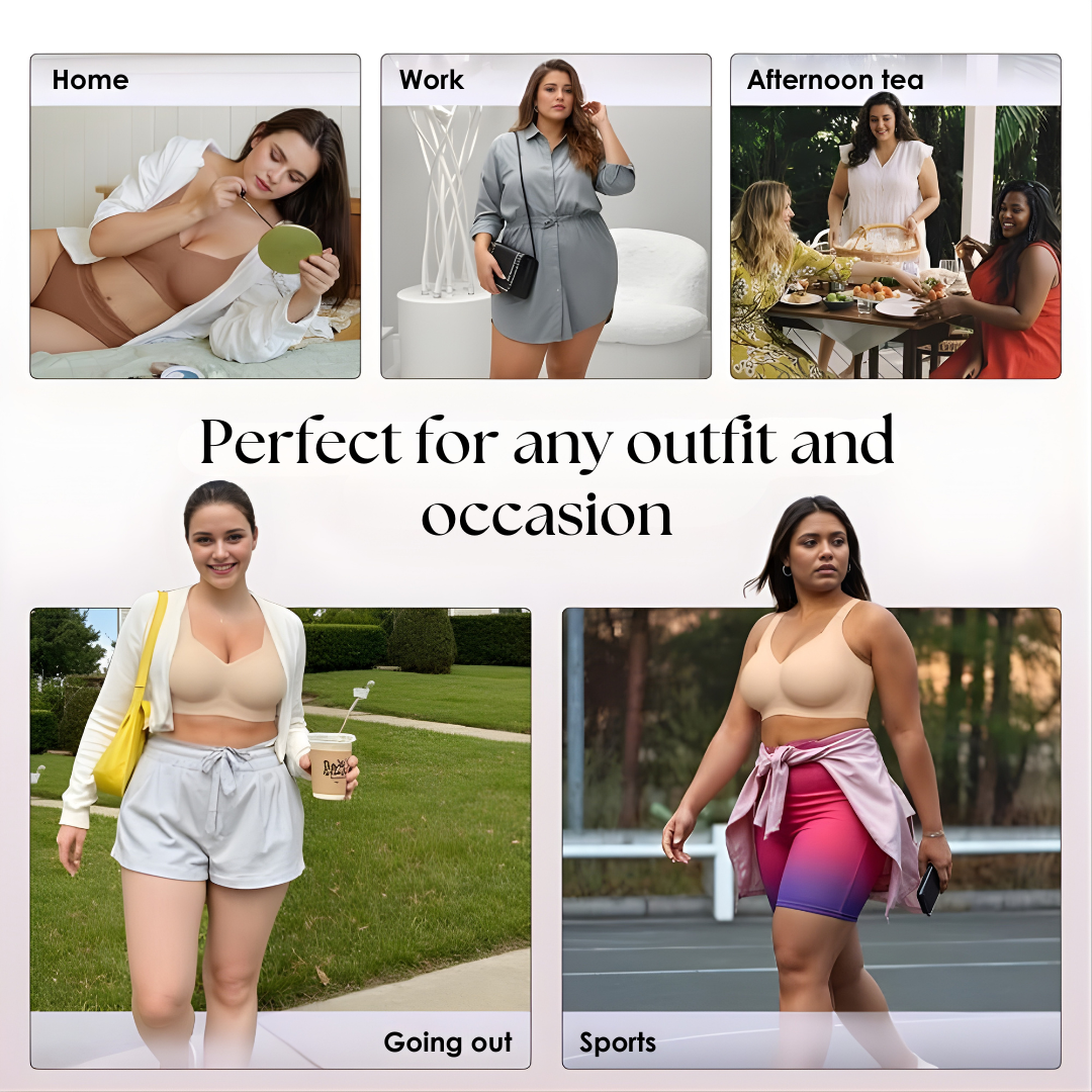 Podprsenka bez kostíc so 4-vrstvovou gélovou výstužou pre pevnú oporu