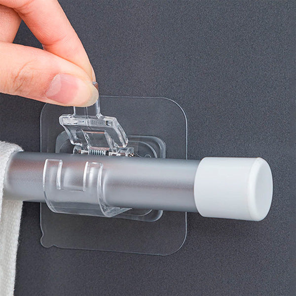 Adhesive Wall Hooks for Towel Rods and Home Organization (x4)