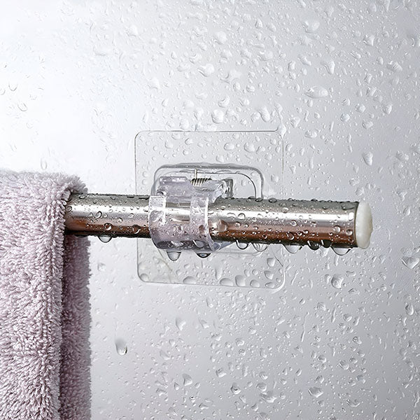 Adhesive Wall Hooks for Towel Rods and Home Organization (x4)