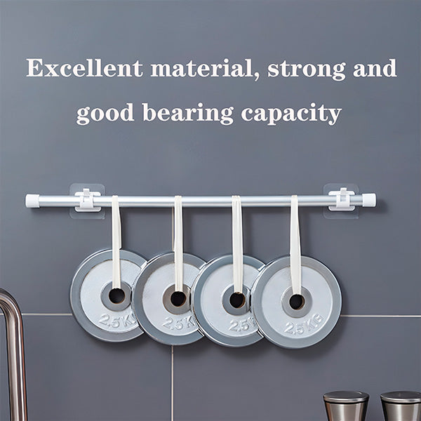 Adhesive Wall Hooks for Towel Rods and Home Organization (x4)