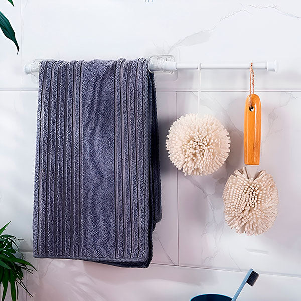 Adhesive Wall Hooks for Towel Rods and Home Organization (x4)