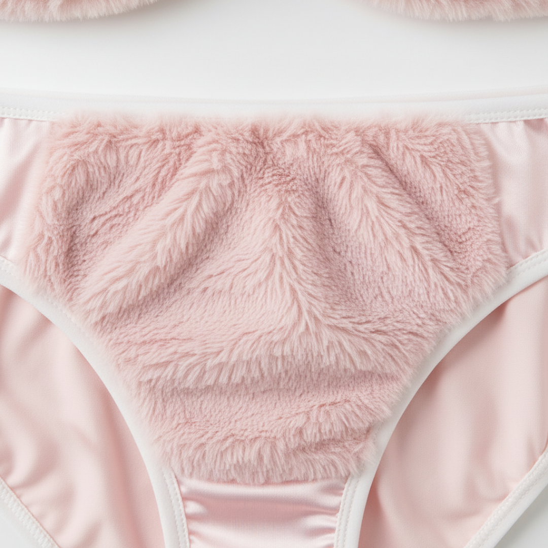 Cozyelle - Soft Plush Cute Lingerie Set